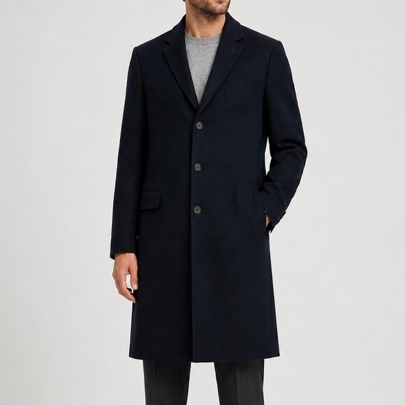 Saks Fifth Avenue Other - Saks Fifth Avenue Men’s Overcoat Loro Piana Wool Cashmere Coat 40L Navy Blue